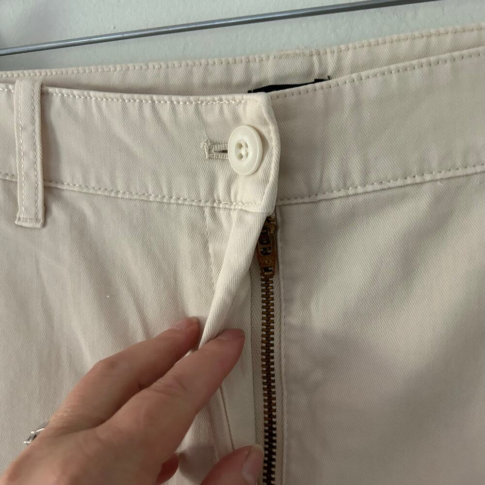 J. Crew Women's Straight Leg High Rise Kate Chino Khaki Pants Size 16 New - Picture 3 of 9